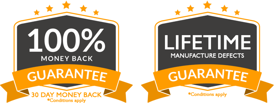 Lifetime Warranty & 30 Day Money Back Guarantee