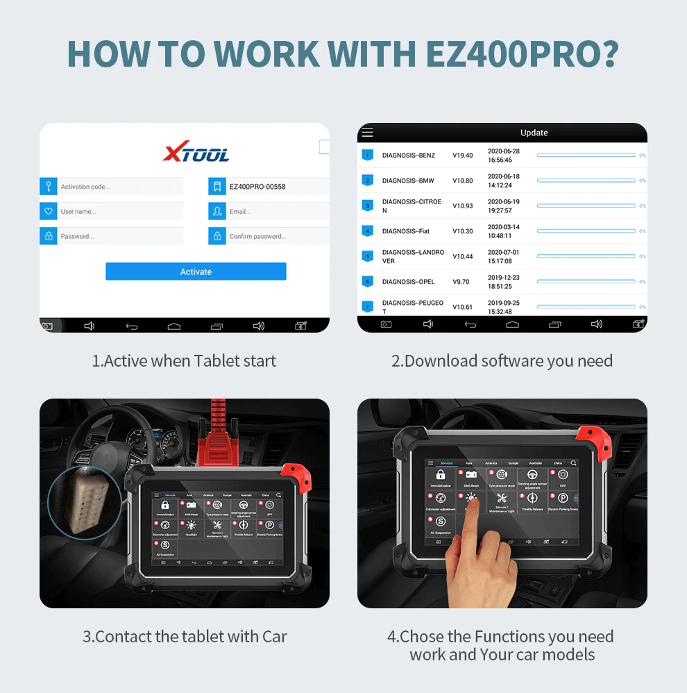 XTool EZ400 Pro Bi-Directional ECU Coding Scan Tool