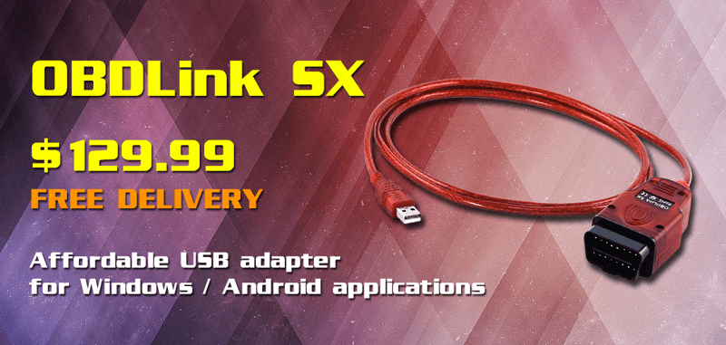 OBDLink SX Lightning Fast USB OBD Adapter
