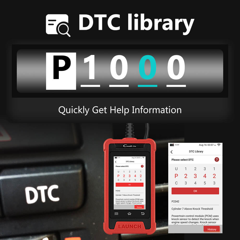 Launch CRE200 Diagnostic Scan Tool DTC Library