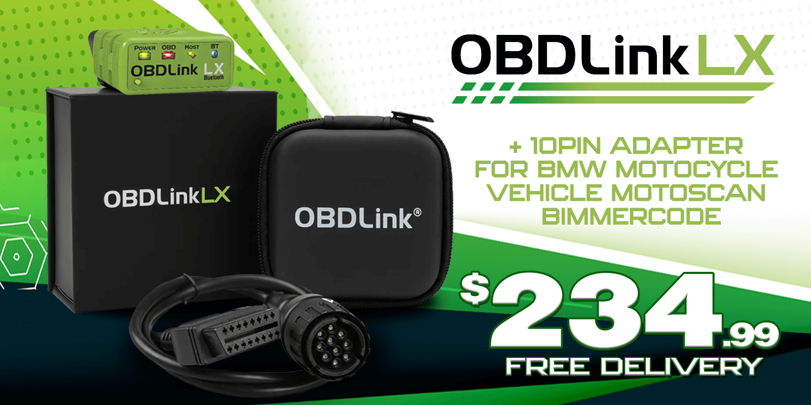 OBDLink LX+10Pin Adapter For BMW Motorbike Bimmercode
